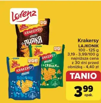 Carrefour Krakersy solone Lajkonik Mini oferta