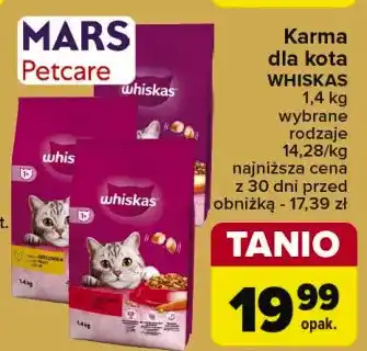 Carrefour Karma dla kota z kurczakiem Whiskas oferta