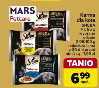 Carrefour Karma dla kota z wołowiną w sosie Sheba Selection oferta