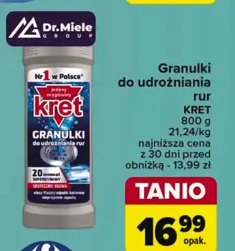 Carrefour Granulki do udrożniania rur Kret oferta