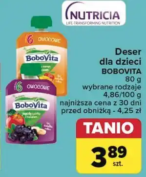 Carrefour Mus jagody i jabłka z bananem Bobovita oferta