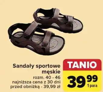 Carrefour Sandały sportowe męskie 40-46 oferta