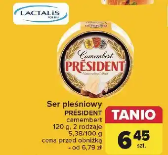 Carrefour Ser camembert naturalny President oferta