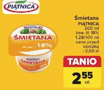 Carrefour Śmietana 18% Piątnica oferta