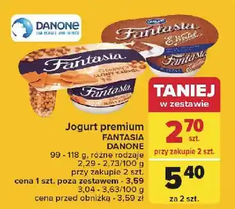 Carrefour Jogurt kremowy chrupiący słony karmel Danone Fantasia oferta