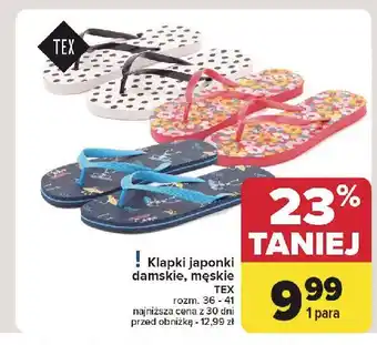 Carrefour Japonki męskie Tex oferta