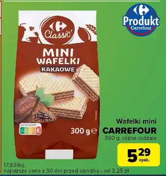 Globi Mini wafelki kakaowe Carrefour Classic oferta