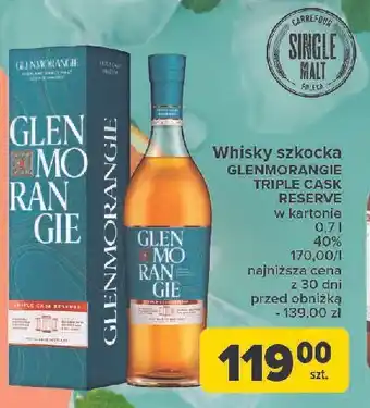Carrefour Whisky karton Glenmorangie Triple Cask Reserve oferta