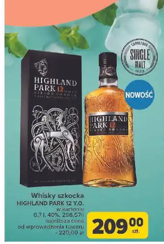 Carrefour Whisky karton Highland Park 12Yo oferta