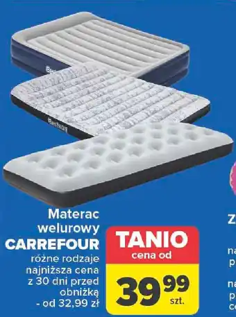 Carrefour Materac welurowy CARREFOUR oferta