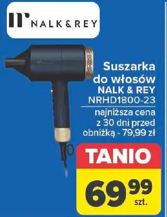 Carrefour Suszarka do włosów NALK & REY NRHD1800-23 oferta