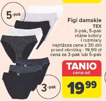 Carrefour Figi damskie TEX 3-pak oferta
