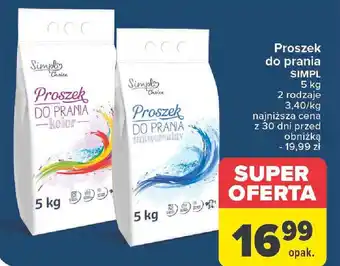 Carrefour Proszek do prania SIMPL 5 kg oferta