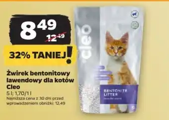 Netto Żwirek bentonitowy lawendowy dla kotów Cleo 5 l oferta