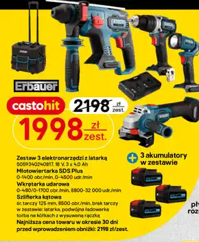 Castorama Zestaw elektronarzędzi Erbauer oferta