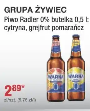 Społem Warka Radler Piwo bezalkoholowe cytryna 500 ml oferta