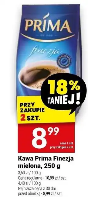 Twój Market Prima Finezja Kawa mielona 250 g oferta