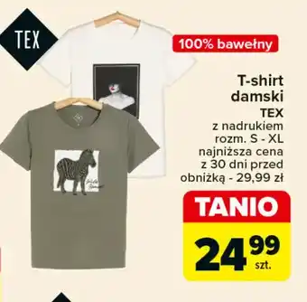 Carrefour T-shirt damski s-xl Tex oferta