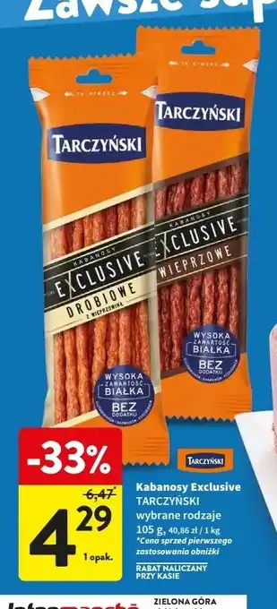 Intermarche Kabanosy drobiowe Tarczyński Exclusive oferta
