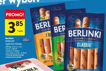 Intermarche Parówki z serem Morliny Berlinki oferta