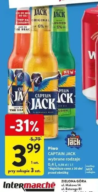 Intermarche Piwo Captain Jack On The Beach oferta
