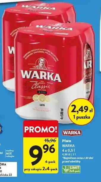 Intermarche Piwo Warka oferta