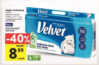 Intermarche Papier toaletowy delikatnie biały Velvet oferta