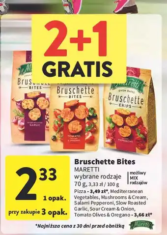 Intermarche Bruschetta salami pepperoni Maretti Bruschette oferta