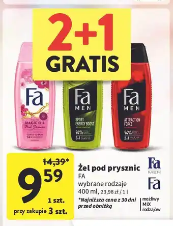 Intermarche Żel pod prysznic Fa Men Attraction Force oferta