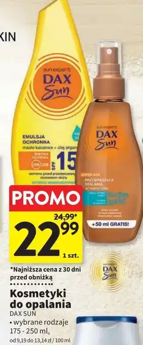 Intermarche Emulsja ochronna masło kakaowe + olej arganowy spf15 Dax Sun oferta