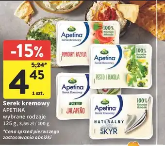 Intermarche Serek kremowy skyr Arla Apetina oferta