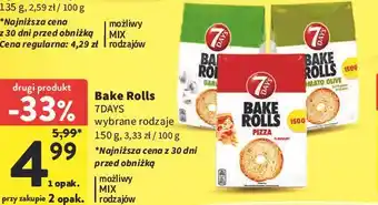 Intermarche Bake rolls czosnek 7 Days Rolls oferta