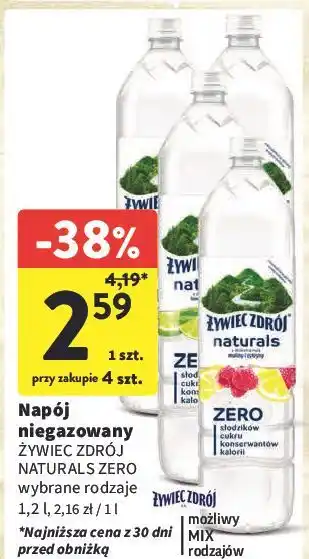 Intermarche Woda z nutą limonki i mięty Żywiec Zdrój Naturals oferta