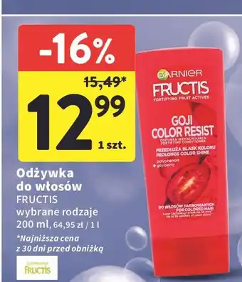 Intermarche Odżywka do włosów Garnier Fructis Goji Color Resist oferta