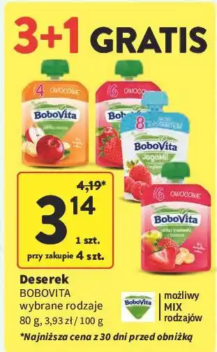 Intermarche Owoce z jogurtem w tubce truskawki-maliny Bobovita Jogomi! oferta