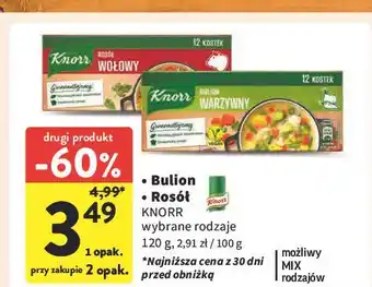 Intermarche Rosół wołowy w kostkach Knorr oferta