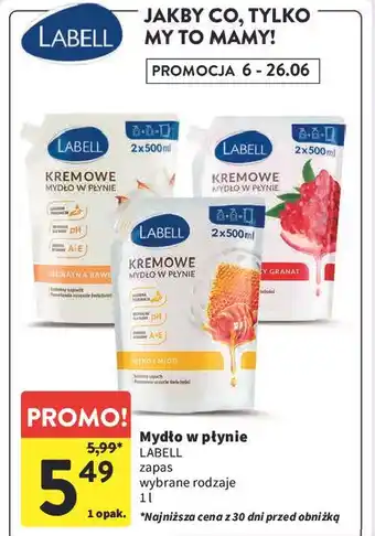 Intermarche Kremowe mydło w płynie delikatna bawełna Labell oferta