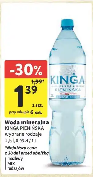 Intermarche Woda niegazowana Kinga Pienińska oferta