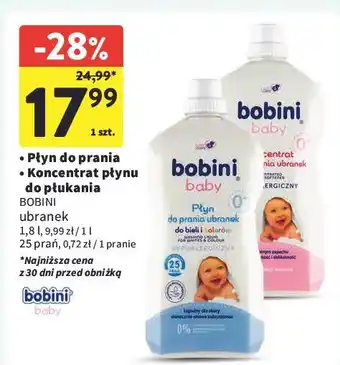 Intermarche Płyn do prania ubranek dziecięcych Bobini Baby oferta
