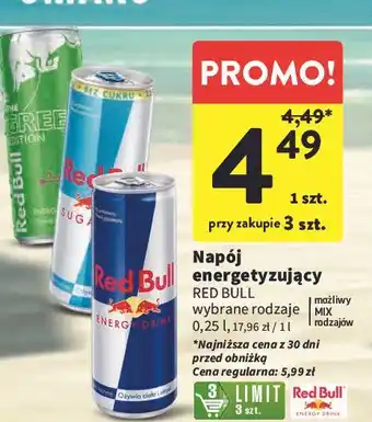 Intermarche Napój energetyczny bez cukru Red Bull oferta
