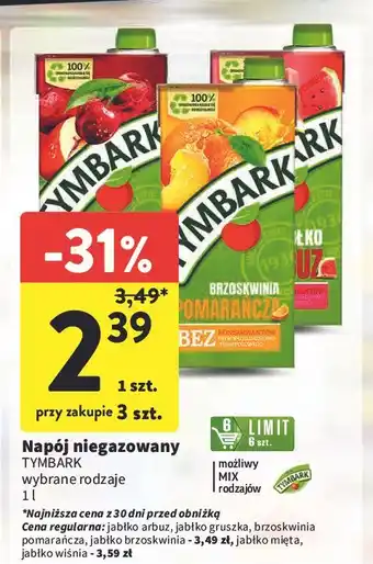Intermarche Napój jabłko-brzoskwinia Tymbark 1936 oferta