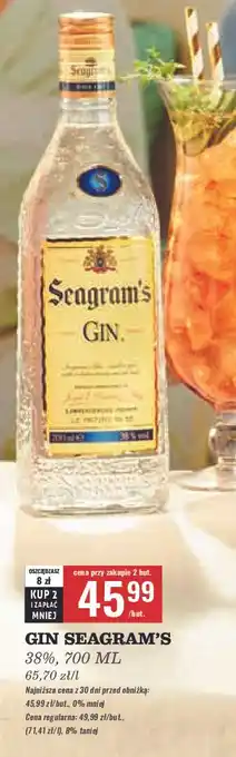 Biedronka Gin Seagram's Extra Dry oferta