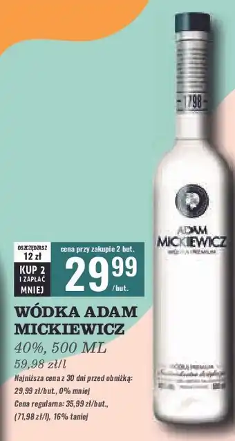 Biedronka Wódka Adam Mickiewicz oferta