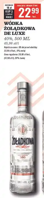 Biedronka Wódka Żołądkowa Gorzka De Luxe oferta