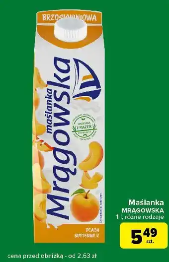 Carrefour Express Maślanka brzoskwiniowa Mrągowska oferta