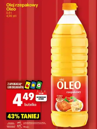 Delikatesy Centrum Olej rzepakowy Oleo oferta