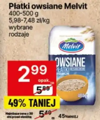 Delikatesy Centrum Płatki owsiane Melvit oferta