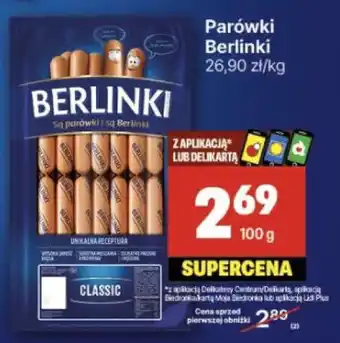 Delikatesy Centrum Parówki Berlinki oferta