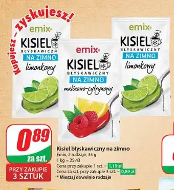 Dino Kisiel błyskawiczny na zimno limonkowy Emix oferta