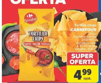 Carrefour Tortilla chips chilli Carrefour Sensation oferta